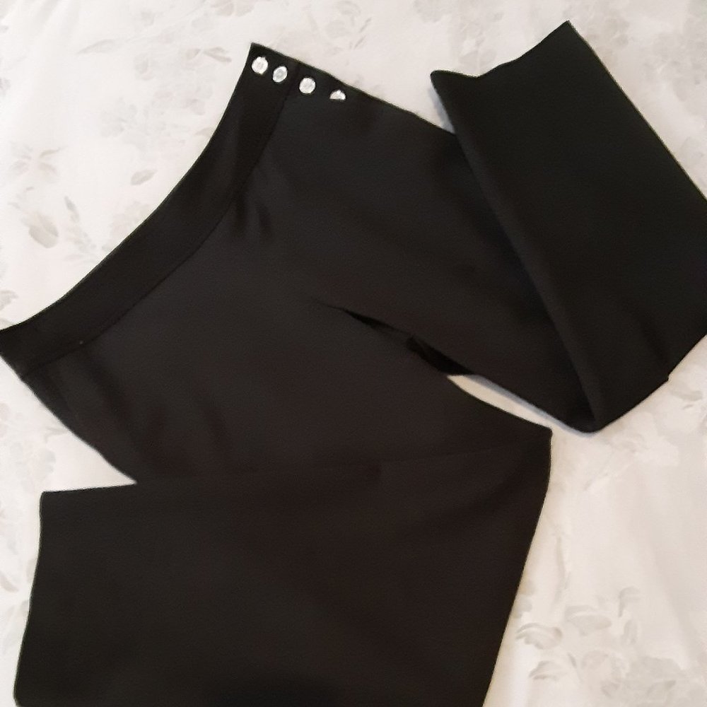 Ralph Lauren black stretch cotton pant petite size 12